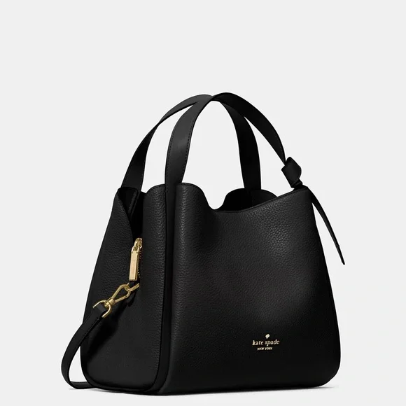 Kate Spade Knott Convertible Leather Carryall Bag - Black - Picture 2 of 8